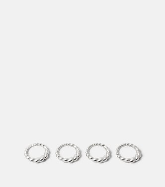 x Jessica McCormack set of 4 knotted metal napkin rings  | L'Objet