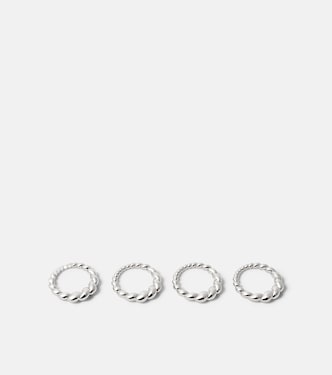 x Jessica McCormack set of 4 knotted metal napkin rings  | L'Objet