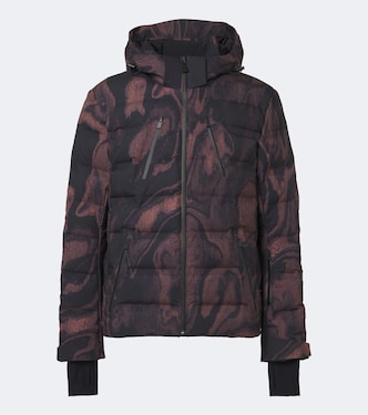 Nuke printed hooded down ski jacket | Aztech Mountain