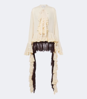 Schluppenbluse aus Chiffon mit Spitze | Xu Zhi