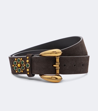 Verzierter Gürtel aus Veloursleder | Etro