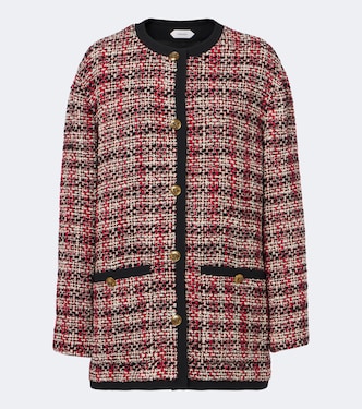 Chaqueta de tweed en mezcla de lana | Versace