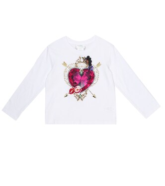 Embellished printed cotton top | Camilla Kids