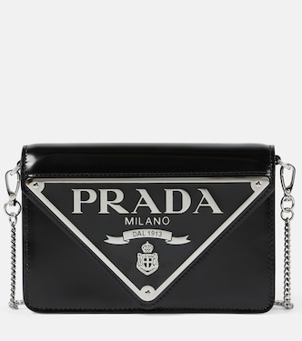 Mini leather crossbody bag | Prada