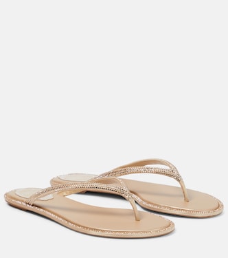 Diana embellished satin thong sandals | Rene Caovilla