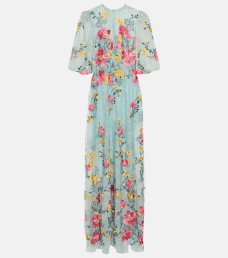 Liana embroidered Chantilly lace gown | Costarellos