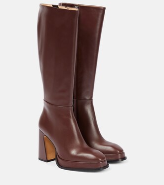 Begonia leather knee-high boots | Souliers Martinez