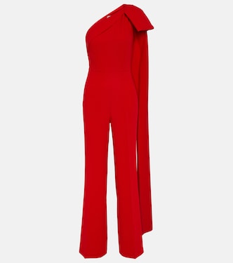 Bow-detail asymmetric cady jumpsuit | Roland Mouret