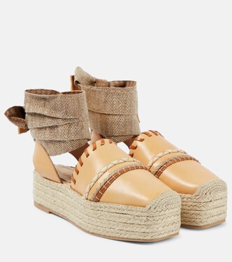 Plateau-Espadrilles aus Leder | Ulla Johnson