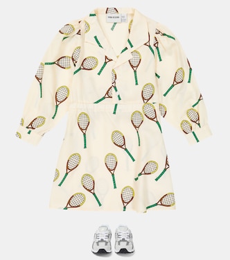 mini rodini tennis dress Mini Rodini Tennis-print Lyocell Shirtdress | Neutrals