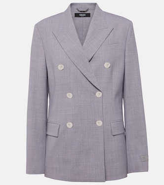 Mélange wool-blend blazer | Versace