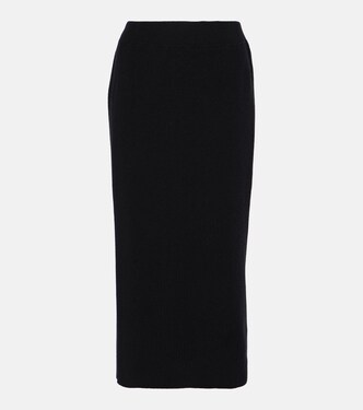 Wool, cashmere and silk midi skirt | Brunello Cucinelli