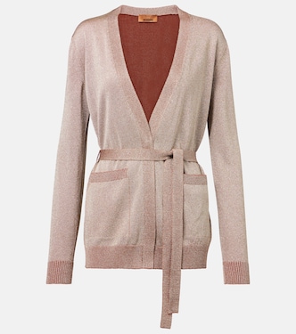 Belted lamé wrap cardigan | Missoni