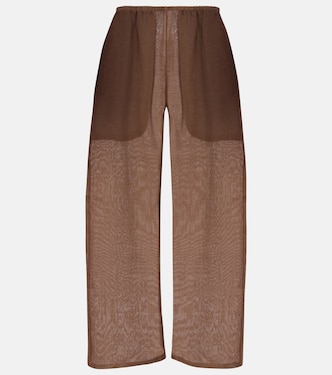 Niko ramie cropped barrel-leg pants | Leset