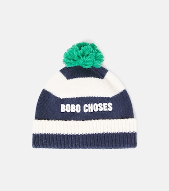 Logo striped beanie | Bobo Choses