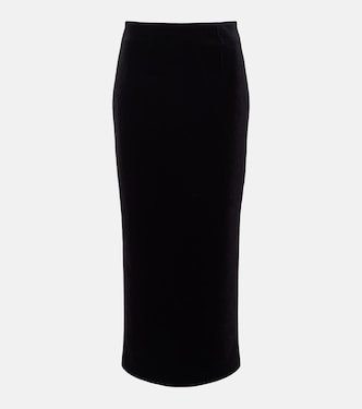 Midirock aus Samt mit Kristallen | Roland Mouret