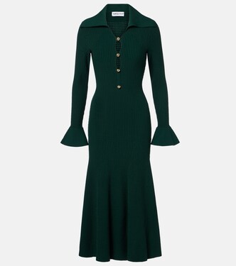 Midikleid aus Rippstrick | Self-Portrait