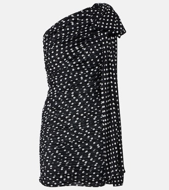Polka-dot one-shoulder minidress | Patou