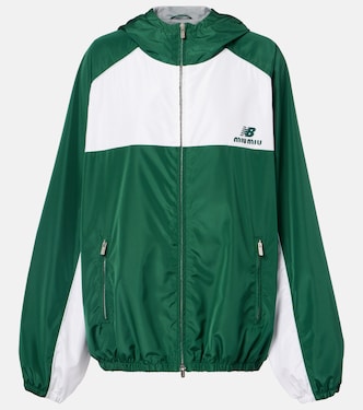 x New Balance colorblocked poplin jacket | Miu Miu