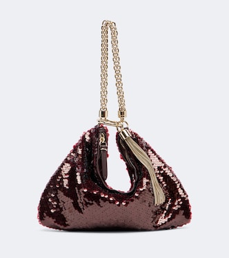 Callie Medium sequined shoulder bag | Jimmy Choo