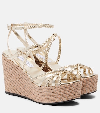 Espadrille-Sandalen Nyra aus Leder | Jimmy Choo