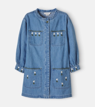 Embroidered denim dress | Stella McCartney Kids