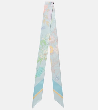 Floral silk twill scarf | Gucci