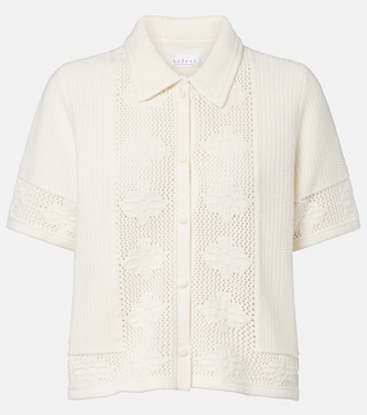 Rosemond open-knit cotton and cashmere top  | Velvet