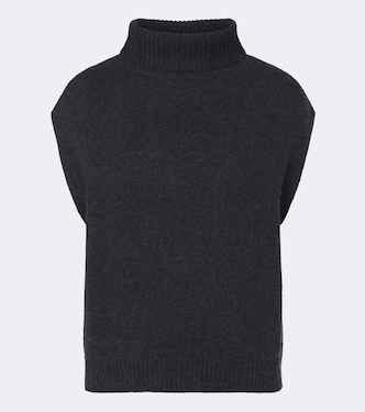 Wool and cashmere turtleneck sweater vest | Jardin des Orangers