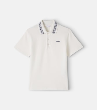 Polo Greca en coton piqué | Versace Kids
