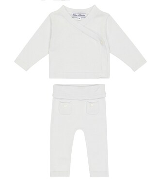 Baby cotton cardigan and pants set | Tartine et Chocolat