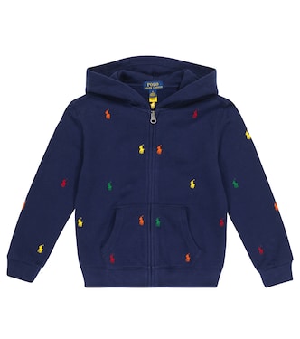 Embroidered jersey hoodie | Polo Ralph Lauren Kids