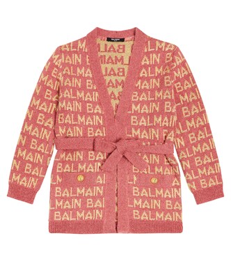 Intarsia cardigan | Balmain Kids