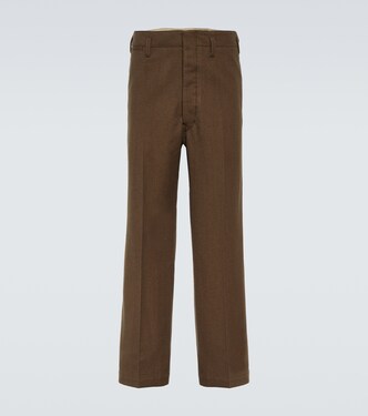 Maxi cotton and wool chinos  | Lemaire