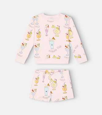 Sweat-shirt et short en coton imprimé | Stella McCartney Kids