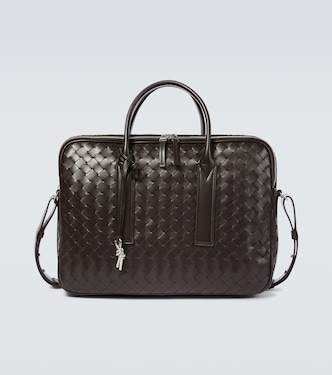 Getaway Intrecciato leather briefcase | Bottega Veneta