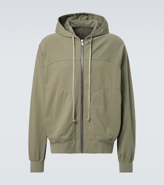 Zip-up cotton jersey hoodie | Rick Owens