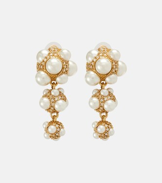 Pendientes de clip adornados | Oscar de la Renta