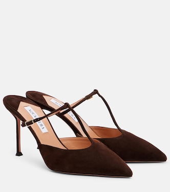 Mules Sorbonne 85 en daim | Aquazzura