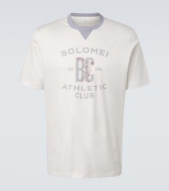 T-shirt imprimé en coton | Brunello Cucinelli