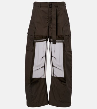 Paneled cotton cargo pants | Sacai