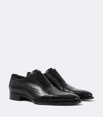 GG leather Derby shoes | Gucci