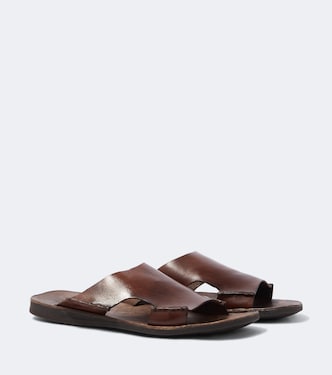 Lido leather slides | Sabah