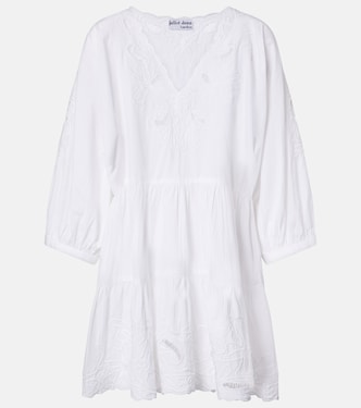 Embroidered cotton poplin minidress | Juliet Dunn