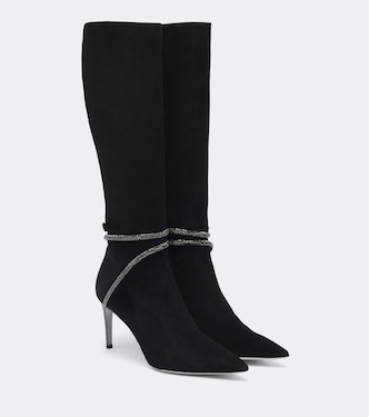 Cleo embellished suede knee-high boots | Rene Caovilla