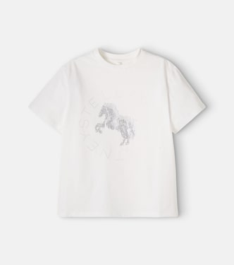 Embellished cotton jersey T-shirt | Stella McCartney Kids