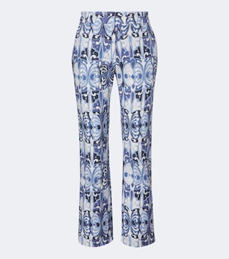 24/7 printed cotton flared pants | La DoubleJ