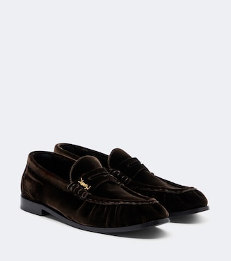 Le Loafer velvet penny loafers | Saint Laurent