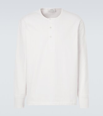 Kuyto cotton jersey Henley shirt | Studio Nicholson
