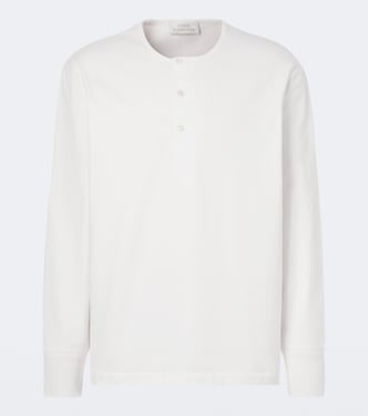 Kuyto cotton jersey Henley shirt | Studio Nicholson